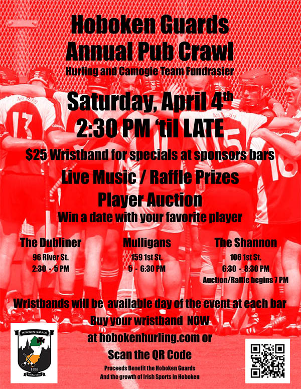 Hoboken Guards’ 5th Annual Pub Crawl & Player Auction