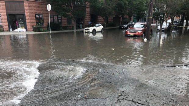 Major Hoboken Water Main Break Floods Southwestern Corner of Town