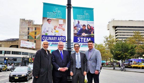 HUDSON COUNTY COMMUNITY COLLEGE: New Banners in Journal Square Highlight A Growing College Campus